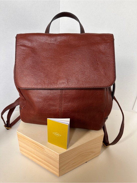 Fossil Handbags - Fossil Claire Leather Backpack in Brandy Brown - NWOT